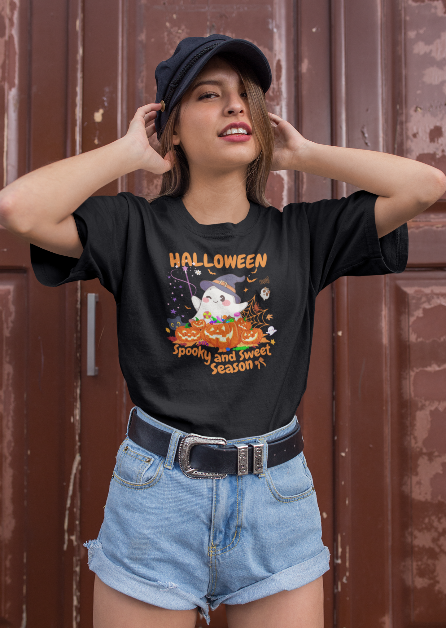 Spooky Ghost Halloween T-Shirt, Funny Halloween T-Shirt, Festive Casual Wear, Party Costume, Fall Clothes.