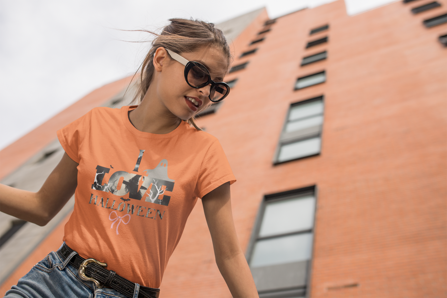 Flirty Halloween Love Witch T-Shirt – Women's Fall Style, Witchy Fashion, Spooky and Charming Clothing, Great for Trick or Treating and Seasonal Gift