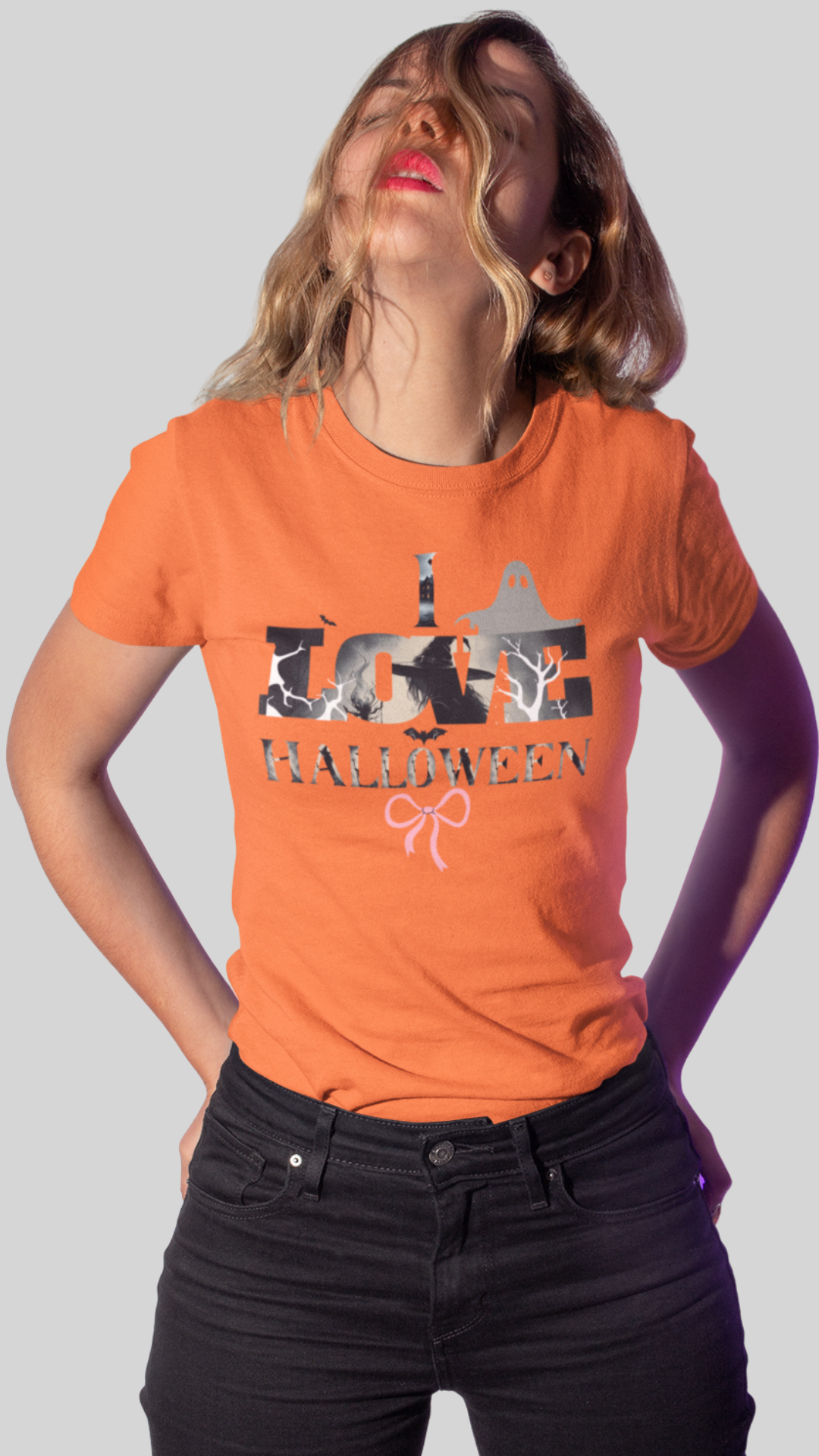 Flirty Halloween Love Witch T-Shirt – Women's Fall Style, Witchy Fashion, Spooky and Charming Clothing, Great for Trick or Treating and Seasonal Gift