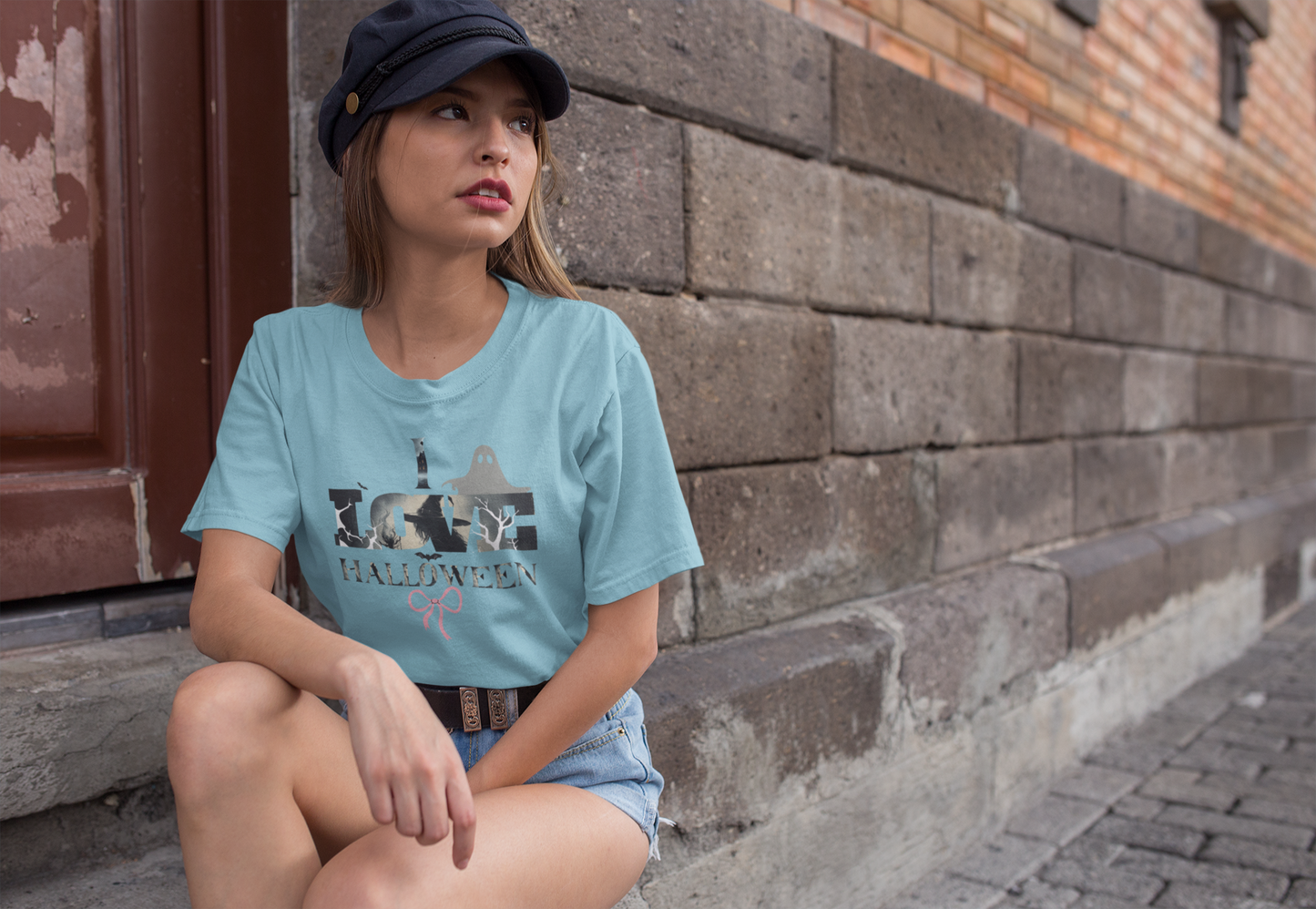 Flirty Halloween Love Witch T-Shirt – Women's Fall Style, Witchy Fashion, Spooky and Charming Clothing, Great for Trick or Treating and Seasonal Gift