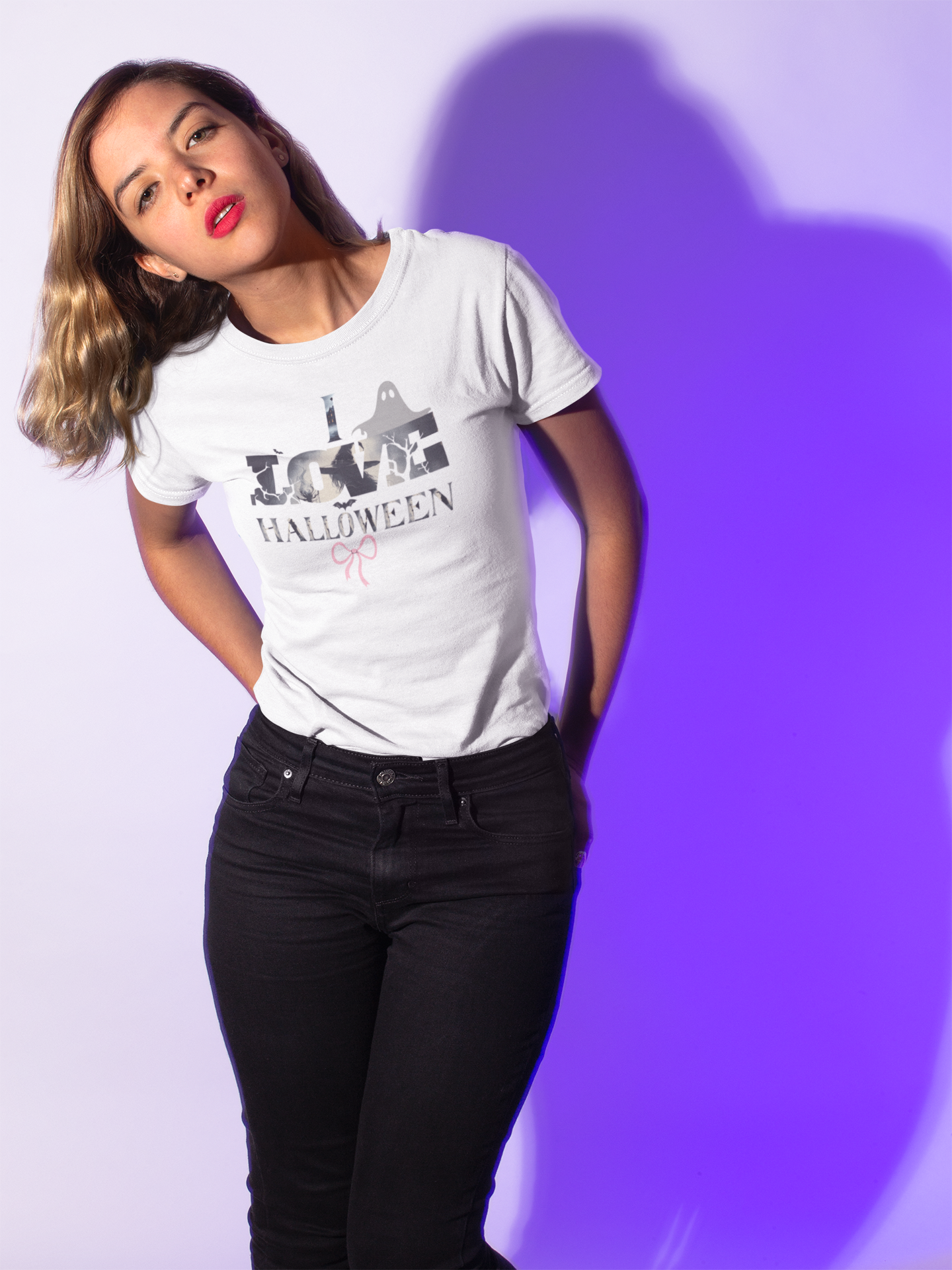 Flirty Halloween Love Witch T-Shirt – Women's Fall Style, Witchy Fashion, Spooky and Charming Clothing, Great for Trick or Treating and Seasonal Gift