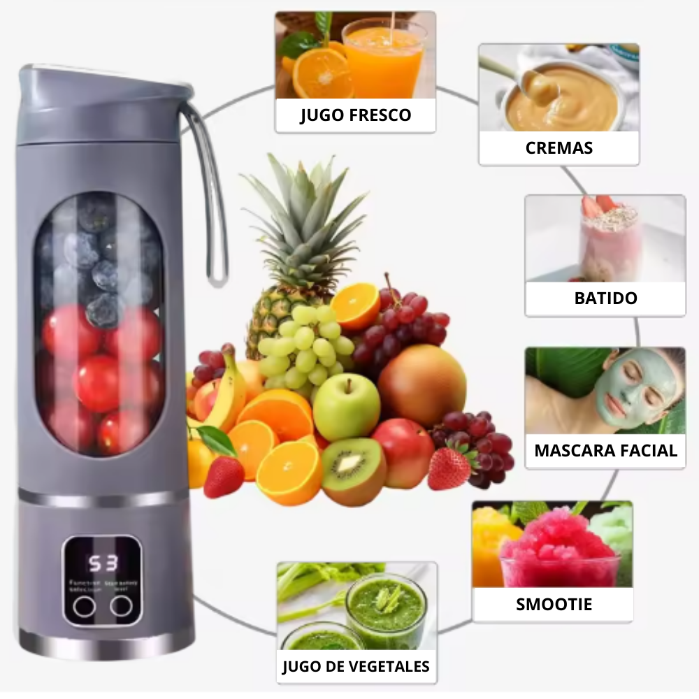 Licuadora de Frutos Profesional Recargable