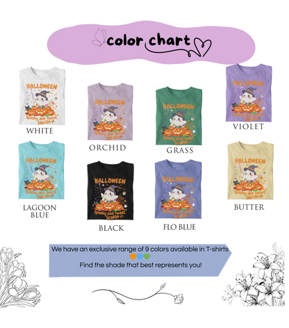 Spooky Ghost Halloween T-Shirt, Funny Halloween T-Shirt, Festive Casual Wear, Party Costume, Fall Clothes.