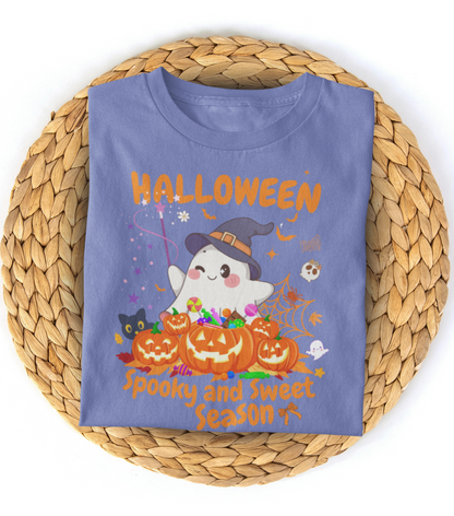 Spooky Ghost Halloween T-Shirt, Funny Halloween T-Shirt, Festive Casual Wear, Party Costume, Fall Clothes.