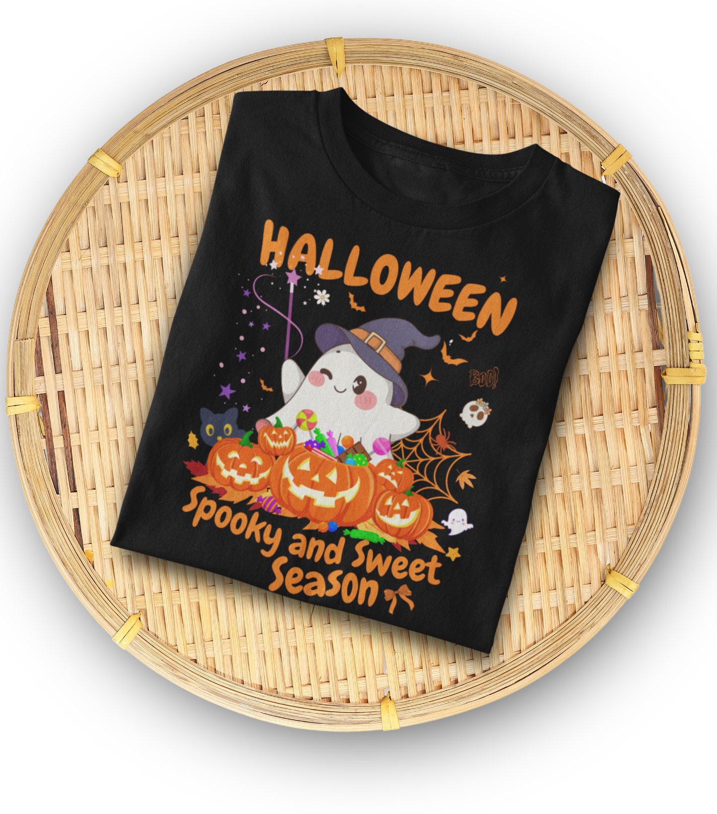 Spooky Ghost Halloween T-Shirt, Funny Halloween T-Shirt, Festive Casual Wear, Party Costume, Fall Clothes.
