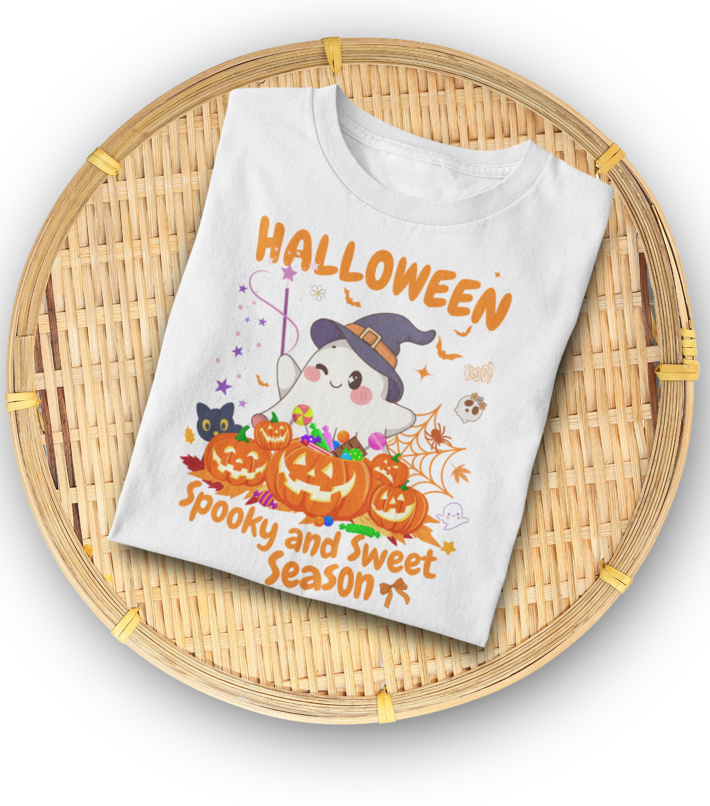 Spooky Ghost Halloween T-Shirt, Funny Halloween T-Shirt, Festive Casual Wear, Party Costume, Fall Clothes.