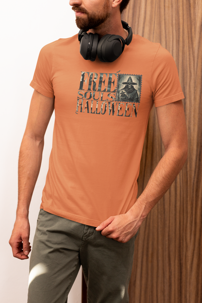 Men's Halloween T-shirt "Free Souls" - Fall Fashion with a Rebel Attitude and Free Spirit with a Gothic Touch and Wild Spirit