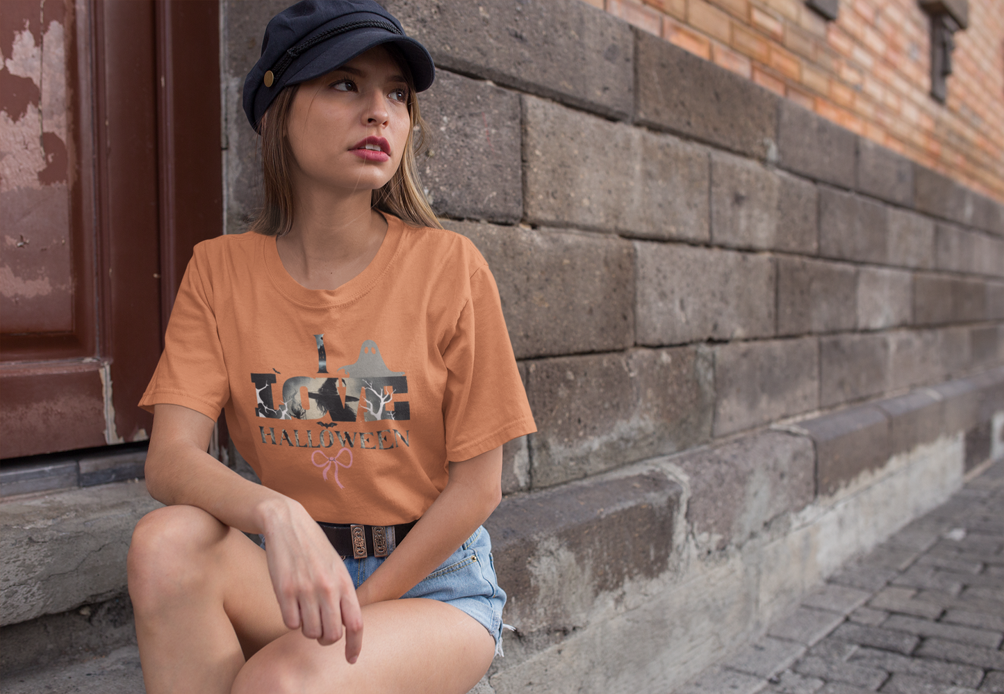 Flirty Halloween Love Witch T-Shirt – Women's Fall Style, Witchy Fashion, Spooky and Charming Clothing, Great for Trick or Treating and Seasonal Gift