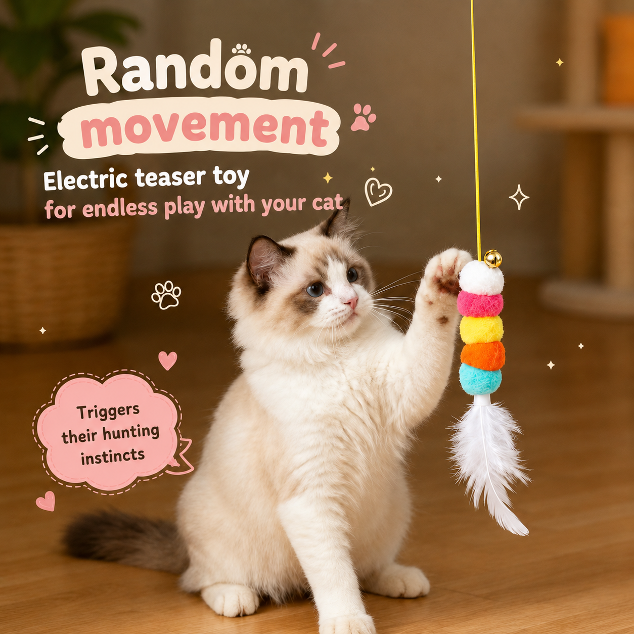 ELECTRIC BUNGEE YO-YO TOY FOR CATS