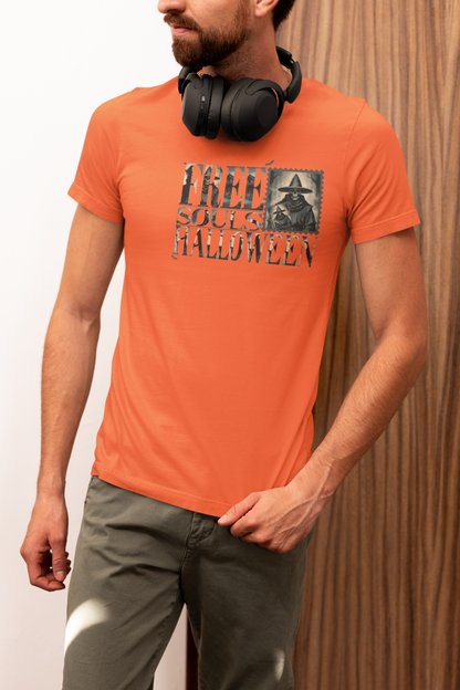 Men's Halloween T-shirt "Free Souls" - Fall Fashion with a Rebel Attitude and Free Spirit with a Gothic Touch and Wild Spirit
