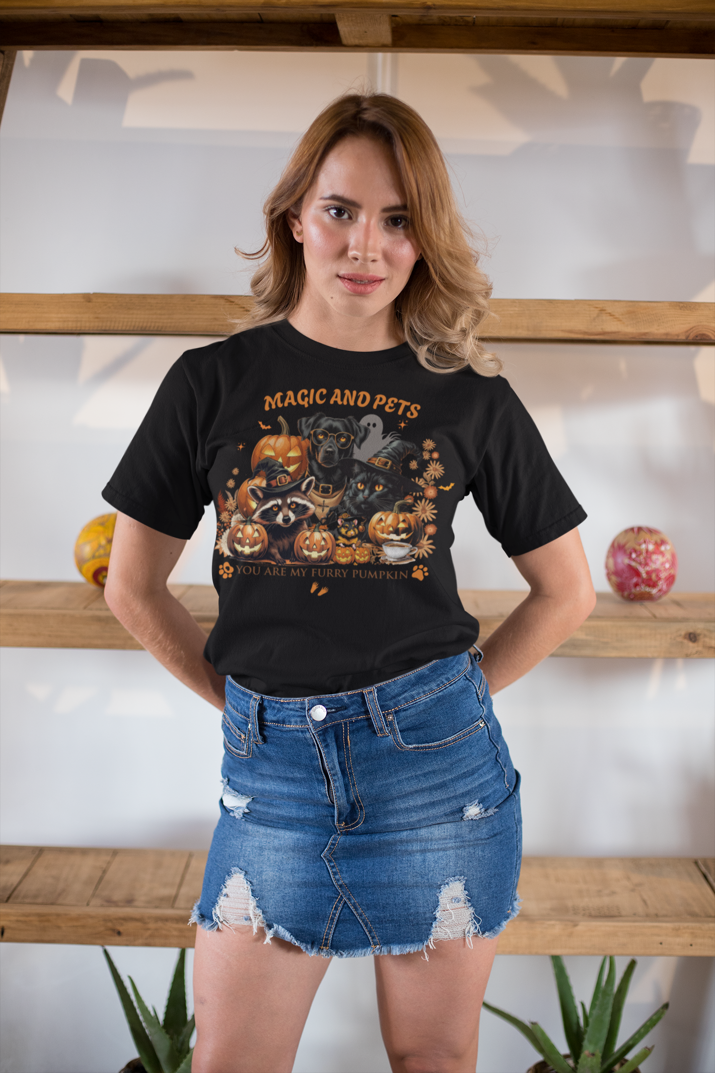 Halloween Pumpkin Pet Tee, Casual Halloween T-Shirt, Dog Lover Gift, Fall Apparel, Trick or Treat Shirt