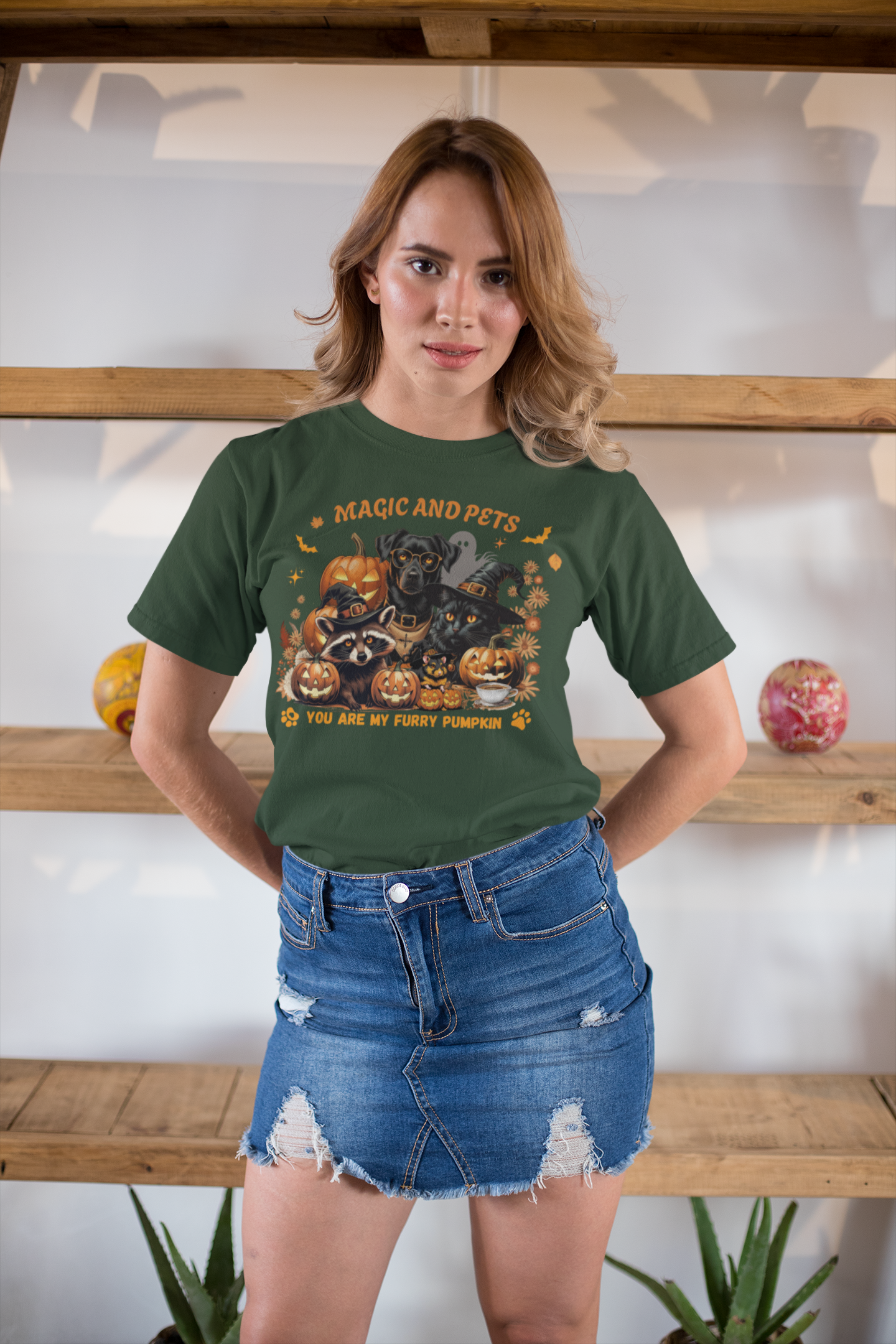 Halloween Pumpkin Pet Tee, Casual Halloween T-Shirt, Dog Lover Gift, Fall Apparel, Trick or Treat Shirt